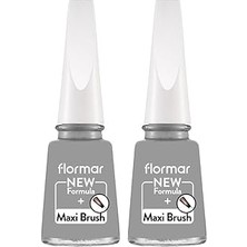 Nacario Nail Enamel Yüksek Pigmentli Parlak Bitişli Oje Fne 417 Steel Gray (2 Paketi)