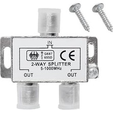 Nacario 2 Li Uydu Splitter Kablo Tv Rg6 Anten Çoklayıcı Dağıtıcı