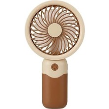 Nacario Mini-Fan Taşınabilir El Fanı, USB Şarjlı, 3 Kademeli Hız, Masaüstü Standlı, 15 Cm, 3 Kademeli Hız A