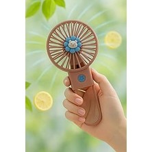 Nacario Coverzone Taşınabilir Mini USB Fan LED Işıklı Masa Üstü 3 Kademeli Dahili Işık Şarj Edilebilir Mini