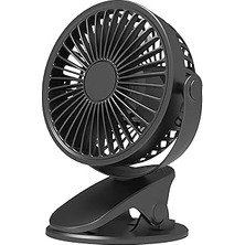Nacario Sıkıştırmalı Şarj Edilebilir 3 Kademe Taşınabilir Kıskaçlı Mini Fan Sessiz Vantilatör Soğutma