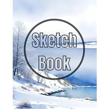 Nacario Sketch Book: Watercolor Winter Sea Cover Page Sketchbook Blank Paper Pad 8.5" x 11"