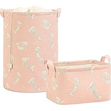 Nacario Textile 2'li Çocuk Odası Deniz Kızı Sepet Set 1 Adet 30 x 21 x 18/36 x 48 cm