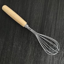 Nacario Orret Ahşap Saplı Paslanmaz Çelik Çırpma Teli,yumurta,ayran Pasta Için Çırpıcı (1)