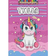 Nacario Independently Published Theia: Personalized Coloring Book For Theia | Theme: Unicorn | Birthday Gif