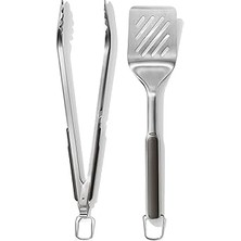 Nacario Oxo Good Grips Spatula Maşa Seti - Bulaşık Makinesinde Yıkanabilir Barbekü Maşası Seti Paslanmaz