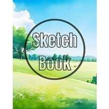 Nacario Sketch Book Green Meadow: Green Meadow View Cover Page Sketchbook Blank Paper Pad 8.