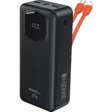 ACLPW-138 30000MAH Powerbank – 22.5W Hızlı Şarj – Dahili Kablolu – LCD Göstergeli – Usb-C Giriş/çıkış