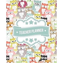 Nacario Teacher Planner: Owl Pattern | + Bonus Student Information Log | Weekly Lesson Plans | Monthly Sche