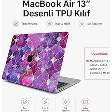 Nacario Mcstorey Macbook Air 13 Inç Kılıf Uyumlu A1466 A1369 Çiçek Desenli Tpu Kapak Ince Hafif Darbe Önley