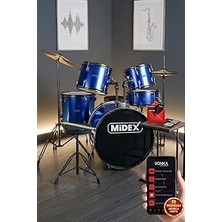 Nacario CD900X-BL 22'' Yetişkin Akustik Bateri Davul Seti 22B-13T-12T-16F-14S (5 Parça)