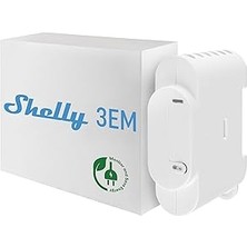 Nacario Shelly 3em | Wi-Fi Kontrollü Akıllı 3 Kanallı Röle Şalteri, Ölçümü Koruma Kontrollü | Ale