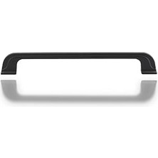 Nacario 10 Adet Alperen Düz Mobilya Mutfak Dolabı Çekmece Dolap Kulpu 128 Mm-12.8 cm Kulbu Siyah Metal Kulp