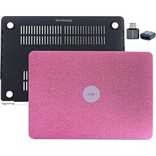 Nacario Mcstorey Macbook Air M1 Kılıfı A2337 Uyumlu 13 Inç Simli Deri Kaplama Hard Case A2179 A1932