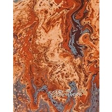 Nacario Sketchbook: Water Colour Pattern Affect Background, Large 8.5" x 11", 110 Pages, Perfect For Everyo