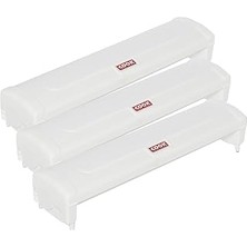 Nacario Cook Bas&kes Streç Film Kesme Aparatı, 30 cm x 30 M, Beyaz (3 Paketi)