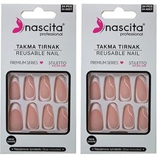 Nacario Mat Stiletto Tırnak - 204 (2 Paketi)