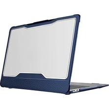 Nacario Mcstorey Macbook Air A1932 Uyumlu 13 Inç Karbon Fiber Sert Kapak Darbe Emici Şeffaf Koruma