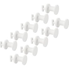 Nacario Skadis Mini Plastik Itme Kancası (Skadis Pegboard Için Uygundur), Beyaz, 19 Mm, 205.198.88-10'