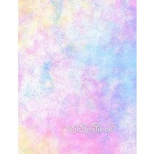 Nacario Sketchbook: Water Colour Pattern Affect Background, Large 8.5" x 11", 110 Pages, Perfect For Everyo