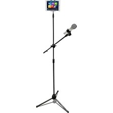 Nacario Coverzone 190CM Maksimum Uzunluk Mikrofon Standı Multi Fonksiyonel 2ın1 Mikrofon Tablet Stand Ka