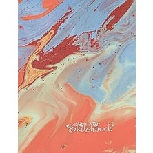 Nacario Sketchbook: Water Colour Pattern Affect Background, Large 8.5" x 11", 110 Pages, Perfect For Everyo