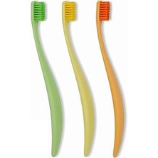 Nacario Promis Colored Bioplastik 3’lü Fırça Seti – 6750 Yumuşak Kıl, Ergonomik Lignin Sap, Renkl