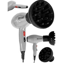 Nacario Steiner Alman 3800 Watt Professional Saç Kurutma Makinesi Ac Motor Fön Makinesi + Difüzör + 2 Adet