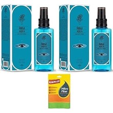 Nacario Rebul Aqua Kolonya, 2 Adet 125ML Pet Şişe, Mikrofiber Bez Hediyeli