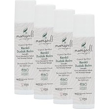 Nacario Organik Kırmızı Renkli Dudak Balmı Stick 5 ml (4 Paketi)
