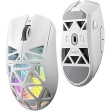Nacario Aula SC620 PAW3311 Sensör 12000 Dpi 1000Hz Kablolu Kablosuz Mouse Beyaz