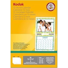 Nacario Kodak Inkjet Fotoğraf Takvimi (13 Yaprak Fotoğraf Kağıdı) Ciltli Takvim
