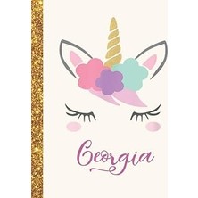 Nacario Georgia: Georgia Unicorn Personalized Black Paper Sketchbook For Girls And Kids To Drawing And Sket