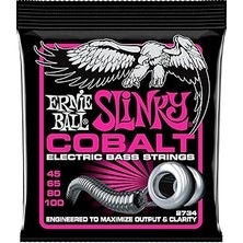 Nacario Ernie Ball P02734 Süper Slinky Kobalt Elektrik Bas Telleri, Ölçü 45-100