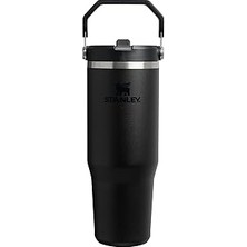 Nacario Iceflow Flip Straw Tumbler Pipetli Termos Bardak, Siyah 2.0, 0.89 Litre