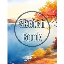 Nacario Sketch Book: Watercolor Autumn In The Sea View Cover Page Sketchbook Blank Paper Pad