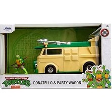 Nacario Jada 1:24 Tmnt Party Wagon Donatello Figürü Açılır Kapılı Ağır Metal Die Cast Ninja Kaplumbağala