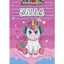 Nacario Independently Published Milla: Personalized Coloring Book For Milla | Theme: Unicorn | Birthday Gif