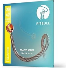 Nacario Pitbull Strings Coated Seri Elektro Gitar Teli – Uzun Ömürlü, Parlak Ton, Yüksek Dayanıklılık (09-4