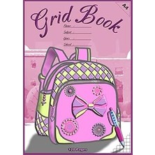 Nacario Independently Published Grid Book A4 Girls Backpack: Back To School, 120 Pages, Mathematics, Ages 1