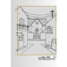 Nacario Sketchbook: City Street Scene, Large 8.5" x 11", 110 Pages, Perfect For Everyone, Crayons, Pencils,