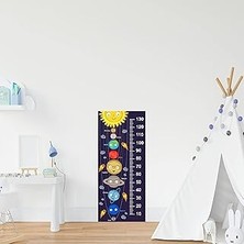 Nacario Çocuk Odası Bebek Odası Boy Ölçer Boy Cetveli Sticker Gezegenler