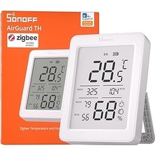 Nacario Sonoff Airguard Th, Iç Mekanlar Için Akıllı Zigbee Sıcaklık Nem Sensörü, 3,6 Inç LCD Ekran, Graf