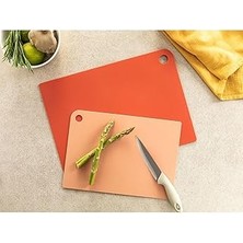 Nacario Cut Me Plastik 2'li Kesme Tahtası 27-34 cm Kırmızı