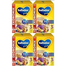 Nacario Bebelac 3 Bebek Devam Sütü 800 gr 9-12 Ay x 4 Adet