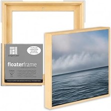 Nacario Ampersand Ahşap Paneller Için Floaterframe 17,72 cm Derinlik, Ince, 25,72 x 25,72 Cm, Akçaağaç (Fth