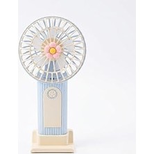 Nacario Mini-Fan Taşınabilir El Fanı, Masaüstü Standlı, USB Şarjlı, 16 Cm, 3 Kademeli Hız Ayarlı Masaüstü &