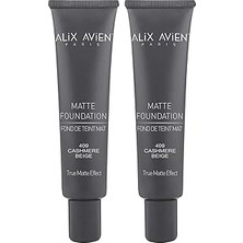 Nacario Alix Avien Uzun Süre Kalıcı Doğal Mat Bitişli E Vitamini Içeren Mat Fondöten - Matte Foundation 409