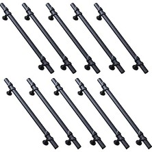 Nacario 10 Adet Maça Siyah Metal Kulp 160 Mm-16 cm Mobilya Çekmece Mutfak Dolabı Dolap Kulpları Kulbu Kulpu