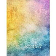Nacario Sketchbook: Water Colour Pattern Affect Background, Large 8.5" x 11", 110 Pages, Perfect For Everyo